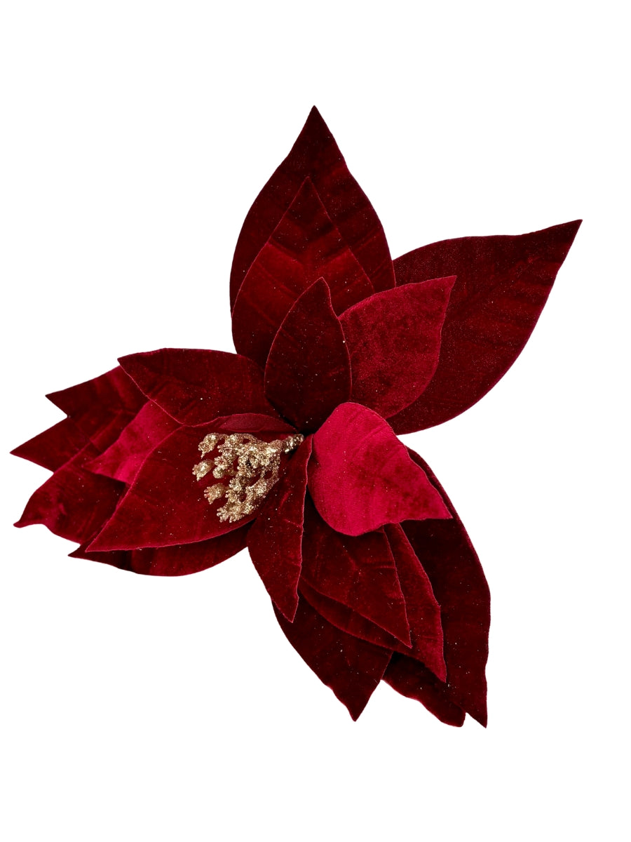 Poinsettia Stem Burgundy 24''